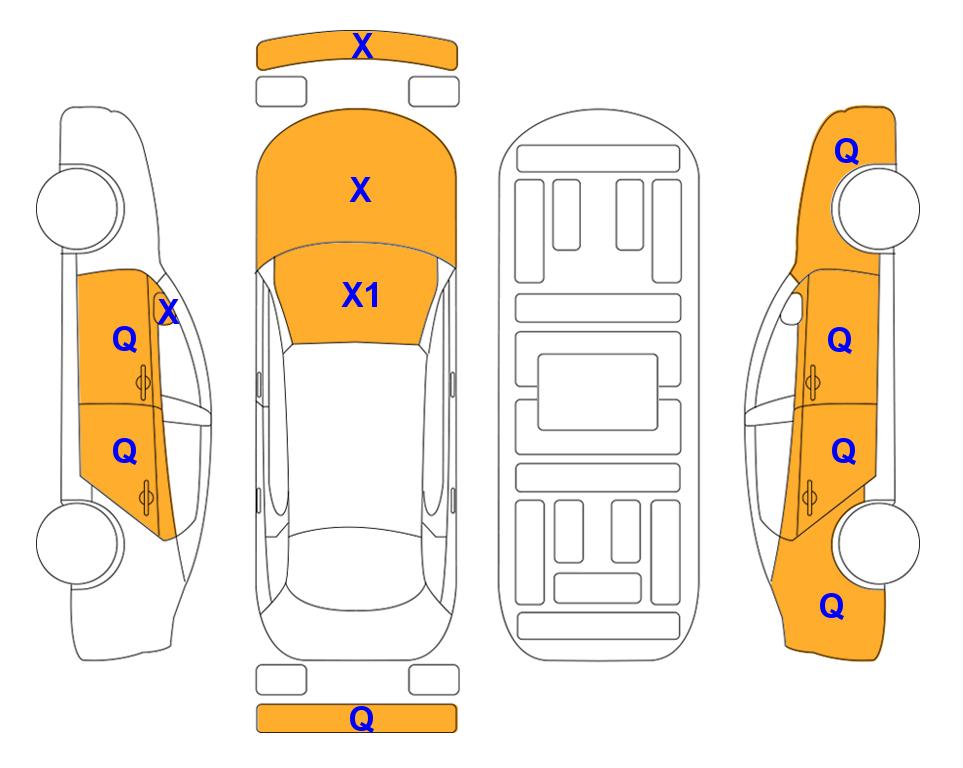 Схема состояния кузова Lotte для KIA MOHAVE 더마스터 (D)3.0 플래티넘 5인 4WD AT