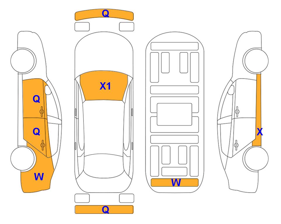 Схема состояния кузова Lotte для KIA THE NEW K3 (G) 1.6 Prestige