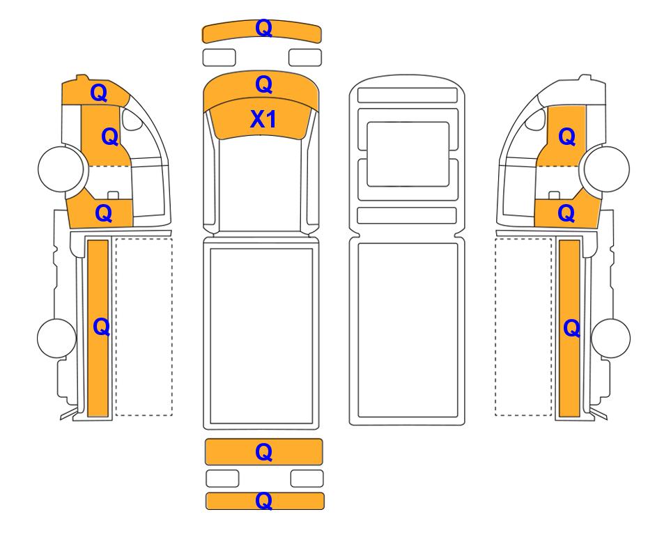 Схема состояния кузова Lotte для Hyundai PORTER Ⅱ(D)2.5 특장 파워게이트 초장축 더블캡 스마트
