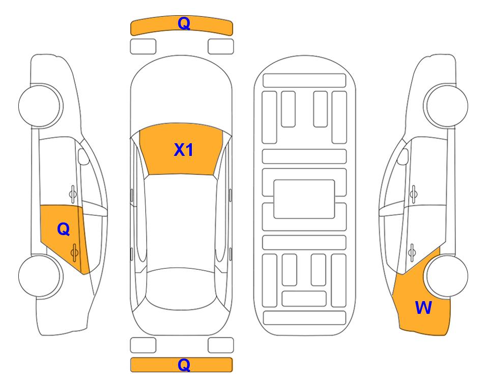 Схема состояния кузова Lotte для Genesis GENESIS GV70 (G) 2.5T 4WD