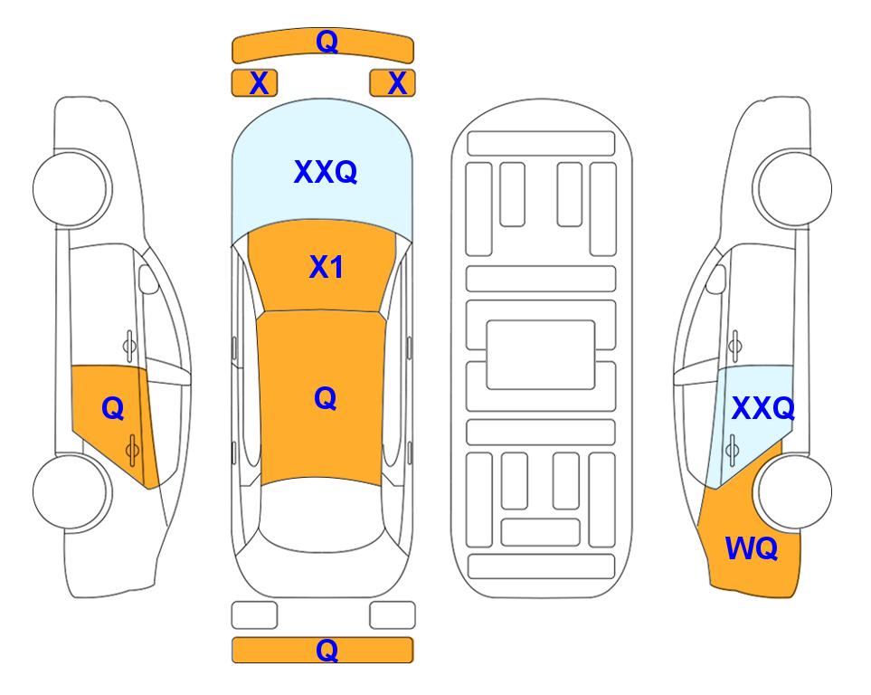 Схема состояния кузова Lotte для KIA CARNIVAL KA4 (D) 2.2 Signature 9-Seater