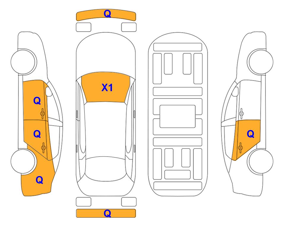 Схема состояния кузова Lotte для KIA SPORTAGE NQ5 (G) 1.6 Turbo Prestige