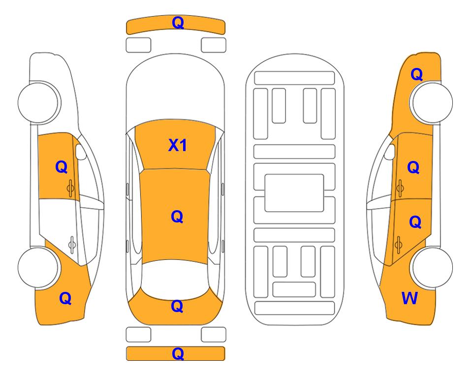 Схема состояния кузова Lotte для KIA INTERACTIVE K5 (G) 2.0 Prestige