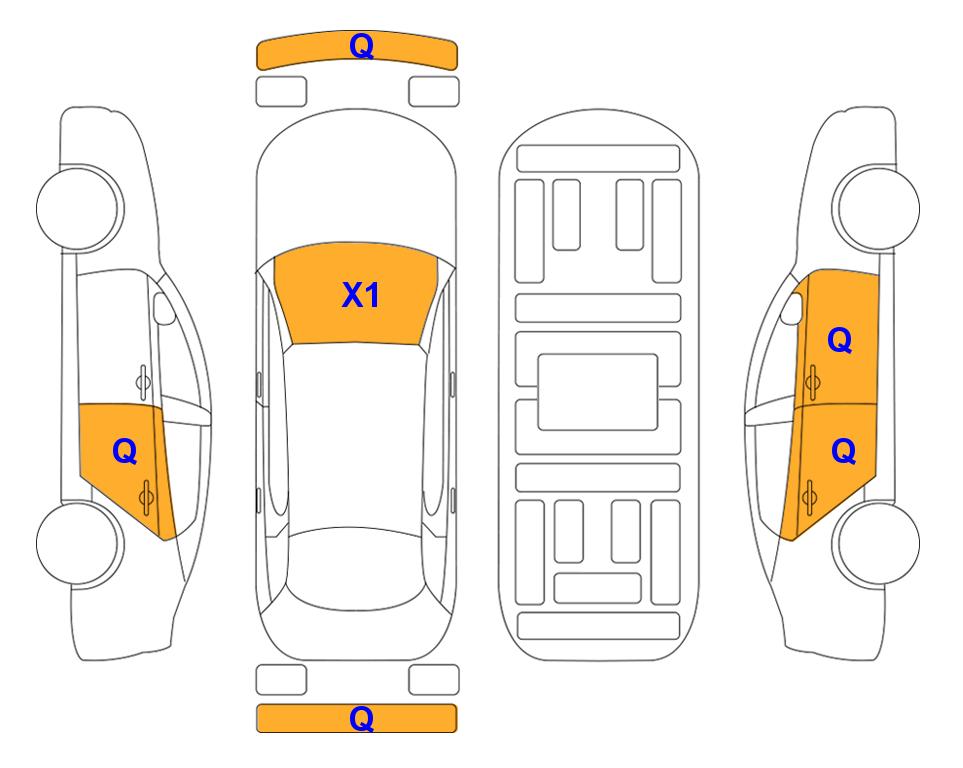 Схема состояния кузова Lotte для KIA EV6 (E) Long Range Earth 2WD