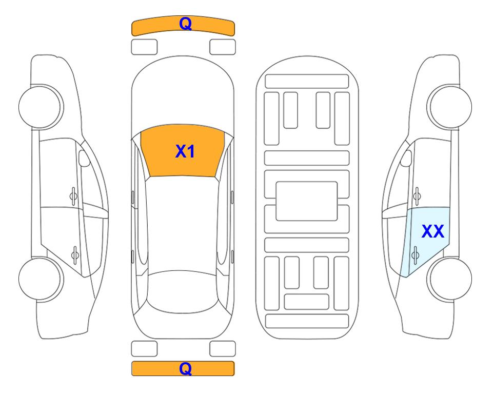 Схема состояния кузова Lotte для Chevrolet TRAX (G) 1.4 TURBO LT Core
