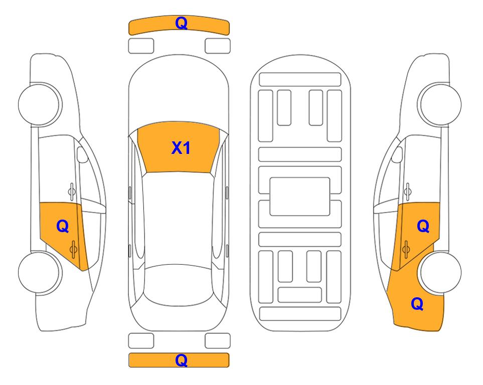 Схема состояния кузова Lotte для Chevrolet BOLT EV (E) PREMIER
