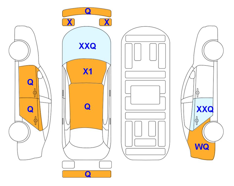 Схема состояния кузова Lotte для KIA CARNIVAL KA4 (G) 3.5 Signature 7-Seater