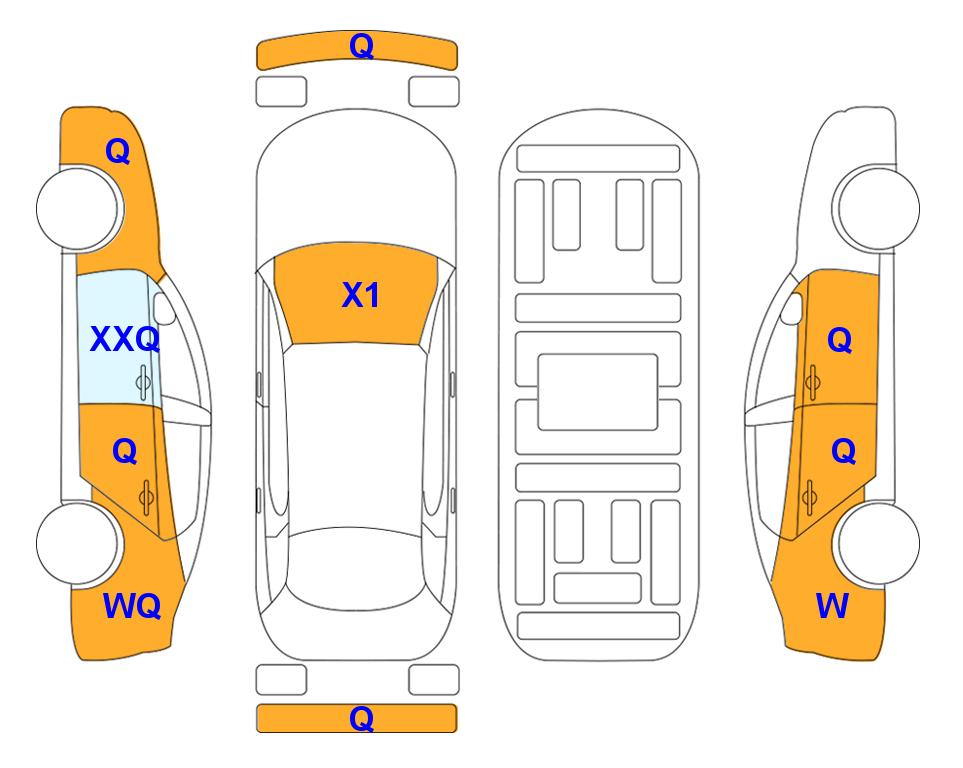 Схема состояния кузова Lotte для Hyundai THE NEW GRANDEUR (H) 2.4 Calligraphy
