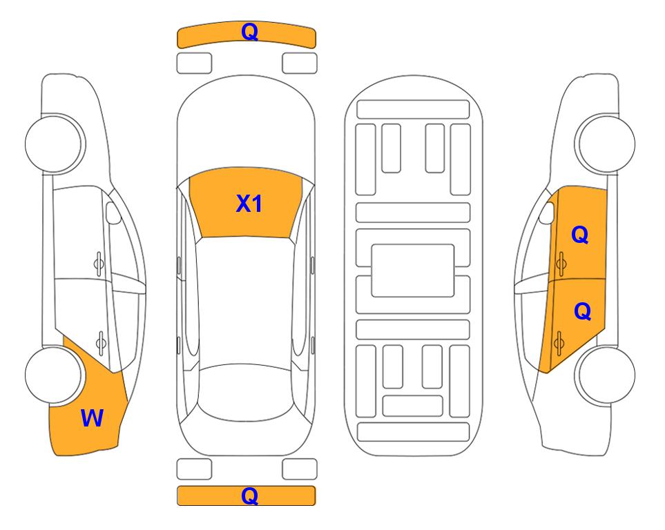 Схема состояния кузова Lotte для Hyundai GRANDEUR GN7 (H) 1.6T Premium