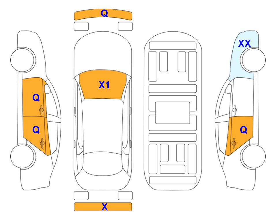 Схема состояния кузова Lotte для Hyundai SONATA DN8 (G) 2.0 Premium