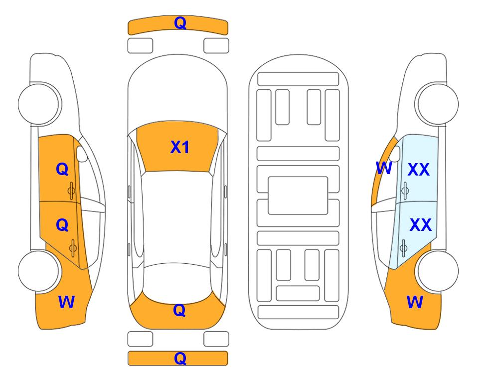 Схема состояния кузова Lotte для Hyundai SONATA DN8 (G) 2.0 Modern