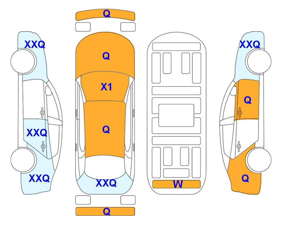 Схема состояния кузова Lotte для Hyundai THE NEW GRANDEUR (H) 2.4 Premium