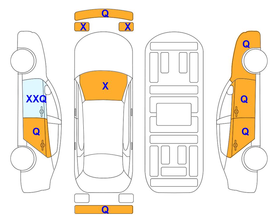 Схема состояния кузова Lotte для KIA INTERACTIVE K5 (H) 2.0 Trendy