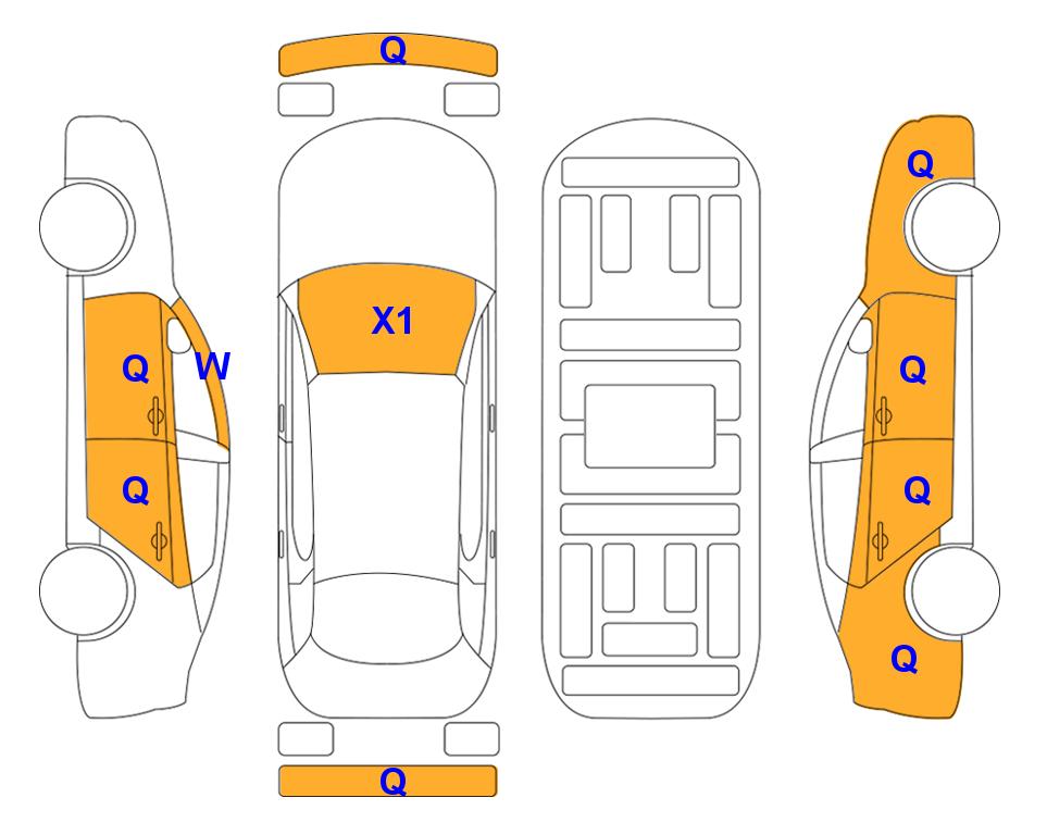 Схема состояния кузова Lotte для Hyundai THE NEW GRANDEUR (H) 2.4 Exclusive