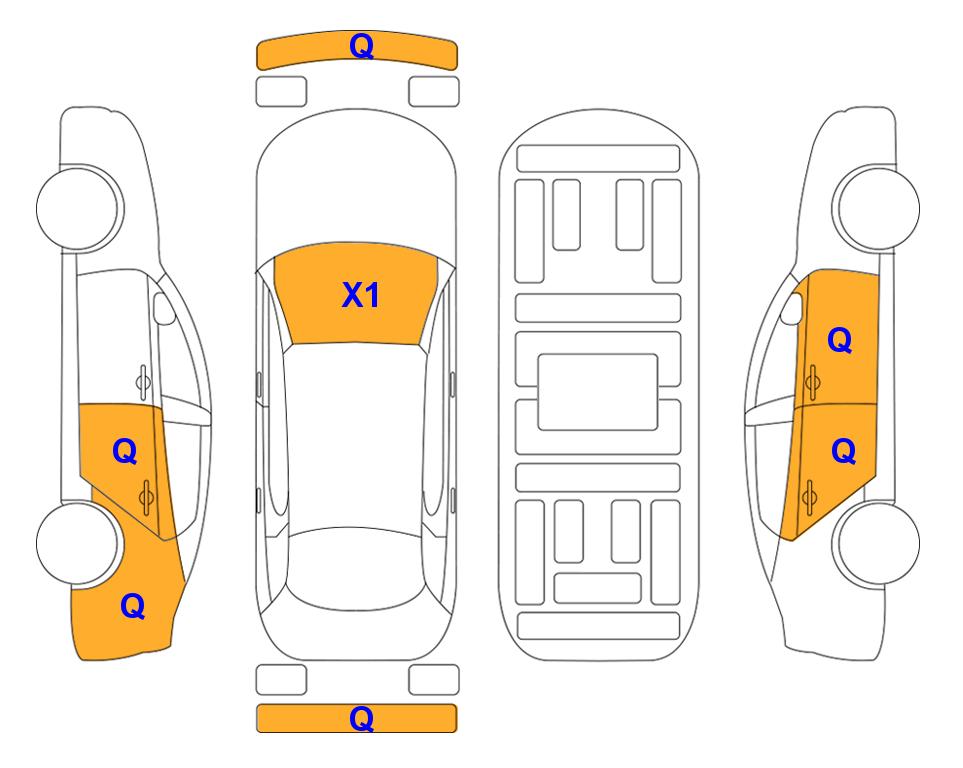 Схема состояния кузова Lotte для Hyundai GRANDEUR GN7 (G) 3.5 Exclusive