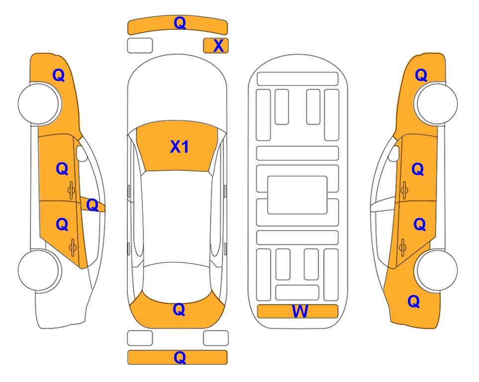 Схема состояния кузова Lotte для Hyundai SONATA DN8 (G) 2.0 Inspiration
