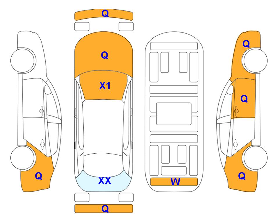 Схема состояния кузова Lotte для Hyundai GRANDEUR GN7 (H) 1.6T Premium