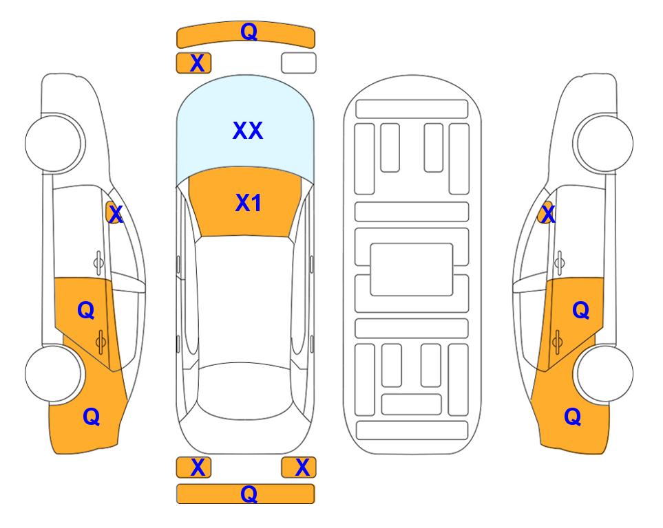 Схема состояния кузова Lotte для Hyundai IONIQ 5 (E) Long Range Prestige 4WD