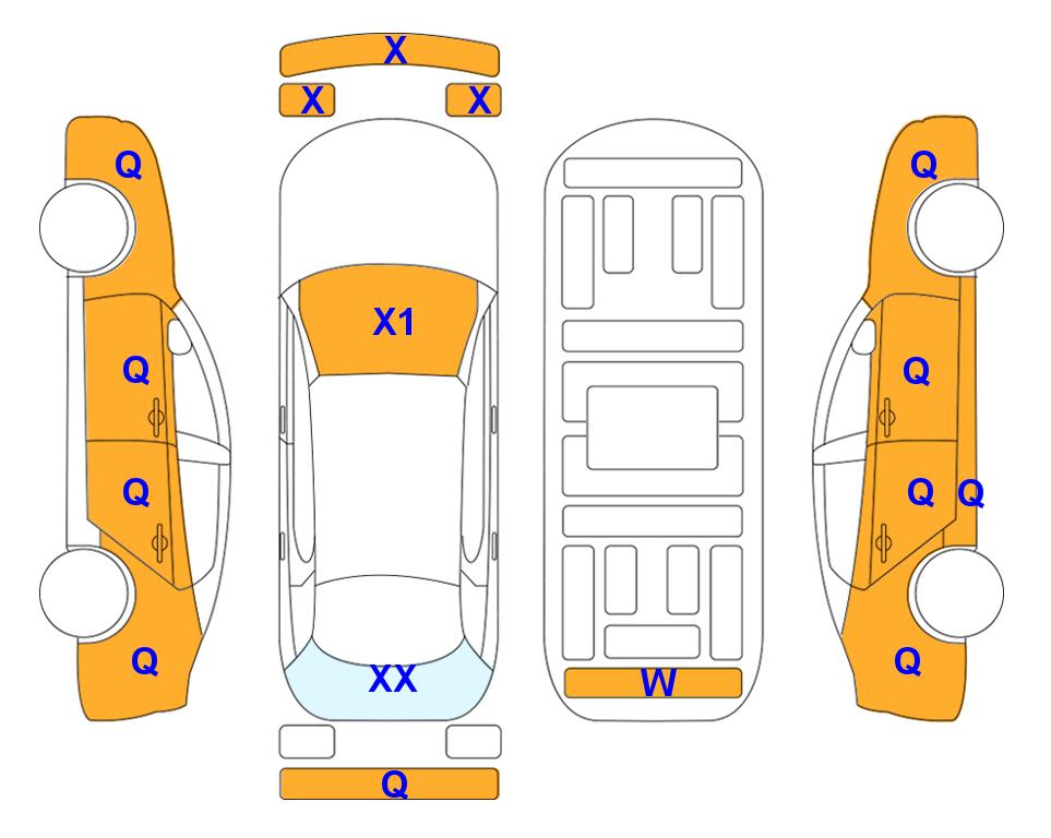 Схема состояния кузова Lotte для Hyundai ALL NEW AVANTE (G) 1.6 MODERN