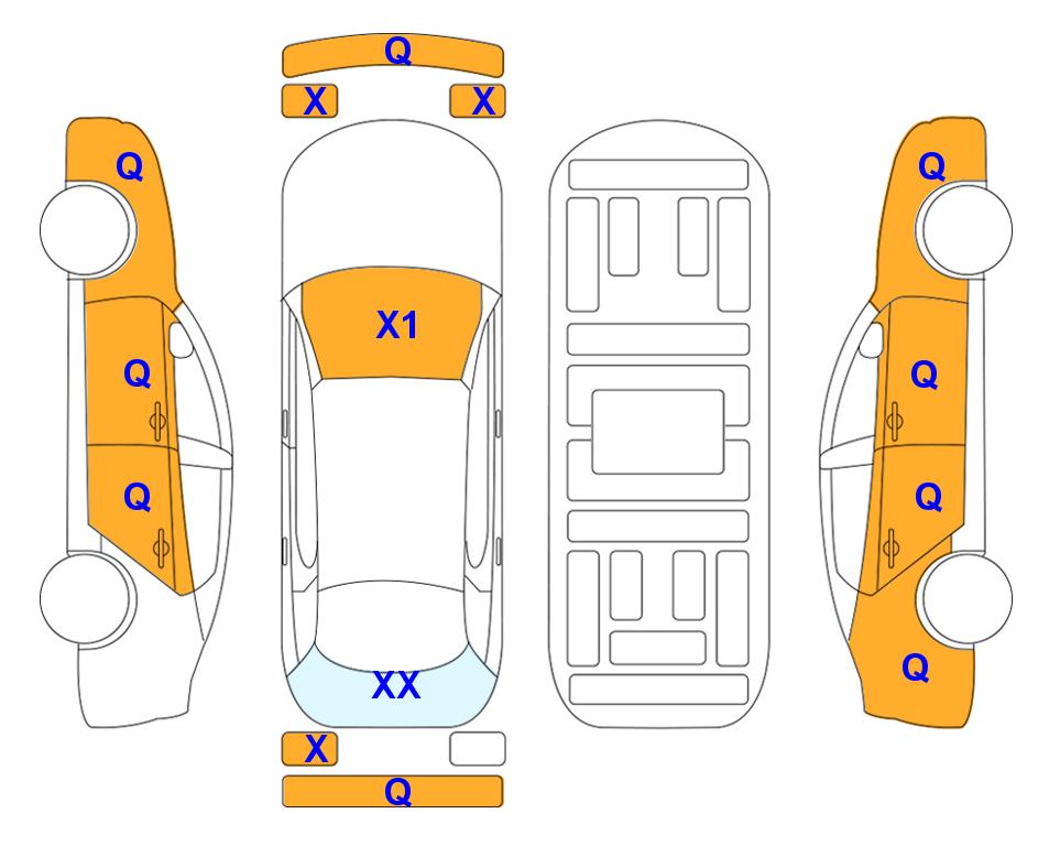 Схема состояния кузова Lotte для Hyundai THE ALL NEW TUCSON (D) 2.0 Modern 2WD