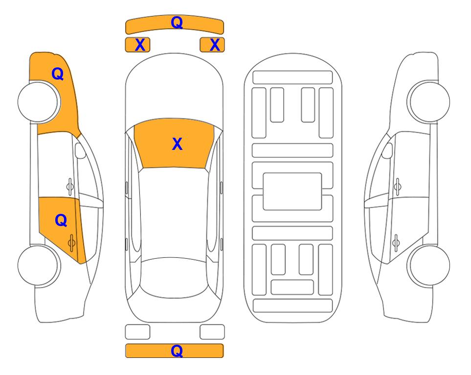 Схема состояния кузова Lotte для Renault Korea XM3 (G) 1.6 LE