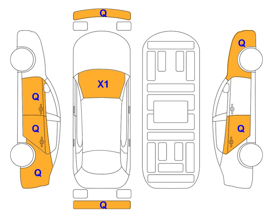 Схема состояния кузова Lotte для Hyundai SONATA DN8 (G) 2.0 Premium Plus