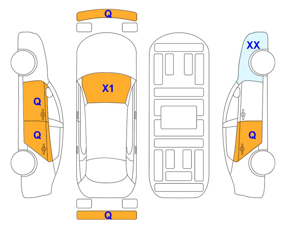 Схема состояния кузова Lotte для Hyundai SONATA DN8 THE EDGE (G)2.0 Exclusive 2WD AT