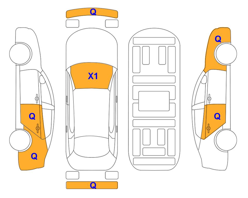 Схема состояния кузова Lotte для Hyundai CASPER (G) 1.0 Modern