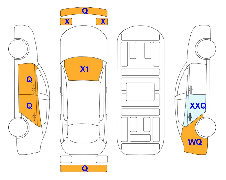 Схема состояния кузова Lotte для KIA SORENTO MQ4 (D) 2.2 Prestige 5-Seater