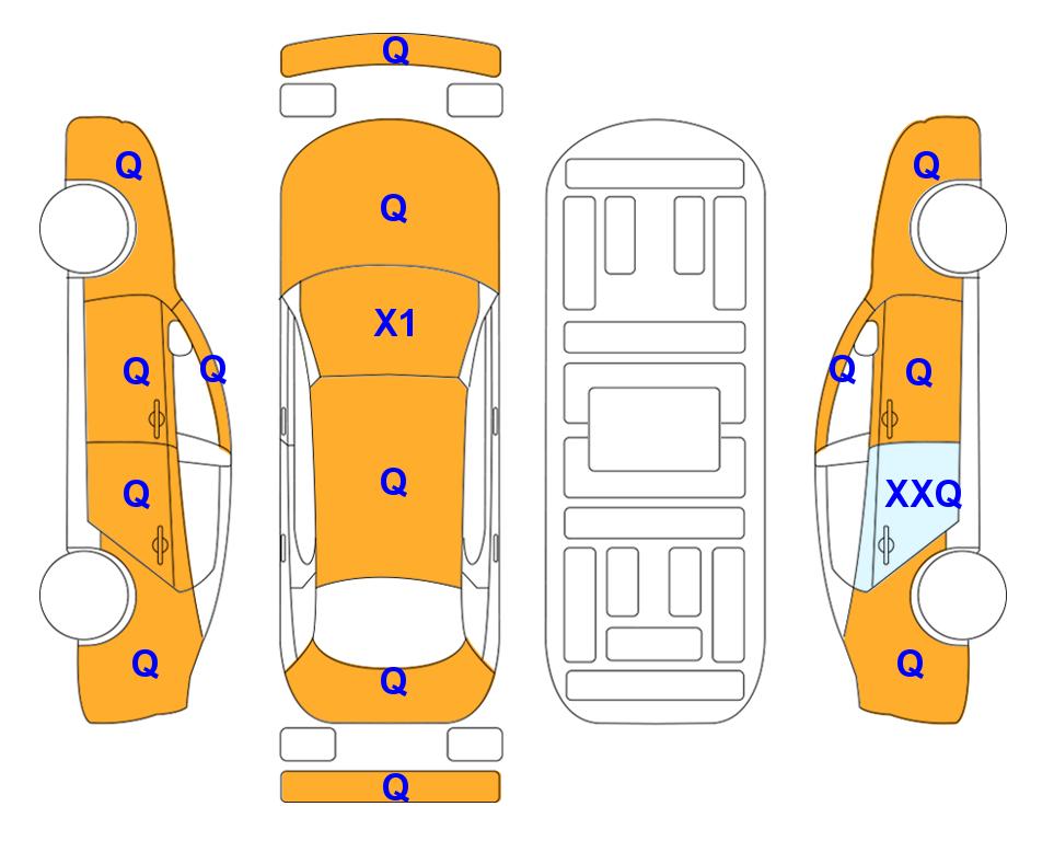 Схема состояния кузова Lotte для Hyundai GRANDEUR GN7 (H) 1.6T Premium