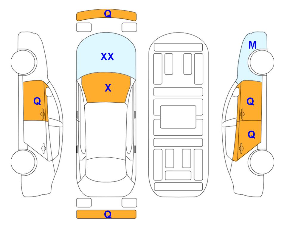 Схема состояния кузова Lotte для KIA K8 (G) 2.5 Noblesse