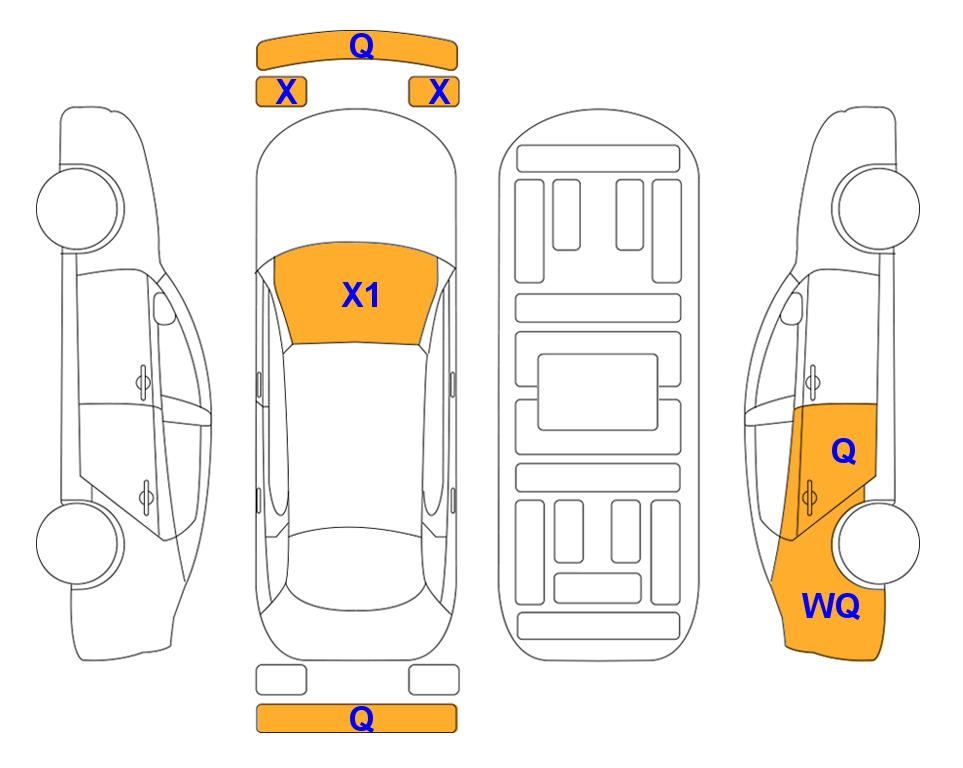 Схема состояния кузова Lotte для KIA CARNIVAL KA4 (D) 2.2 Noblesse 9-Seater