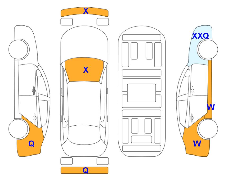 Схема состояния кузова Lotte для Hyundai ALL NEW AVANTE (H) 1.6 MODERN