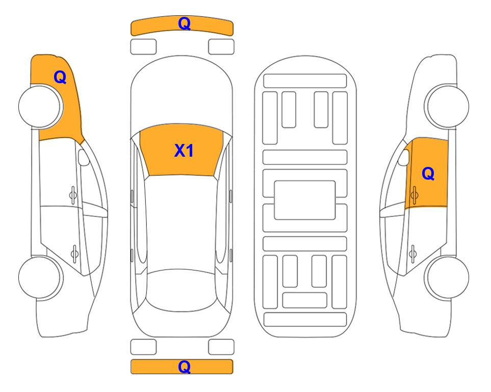 Схема состояния кузова Lotte для KIA K5 (G)2.0 Prestige 2WD AT