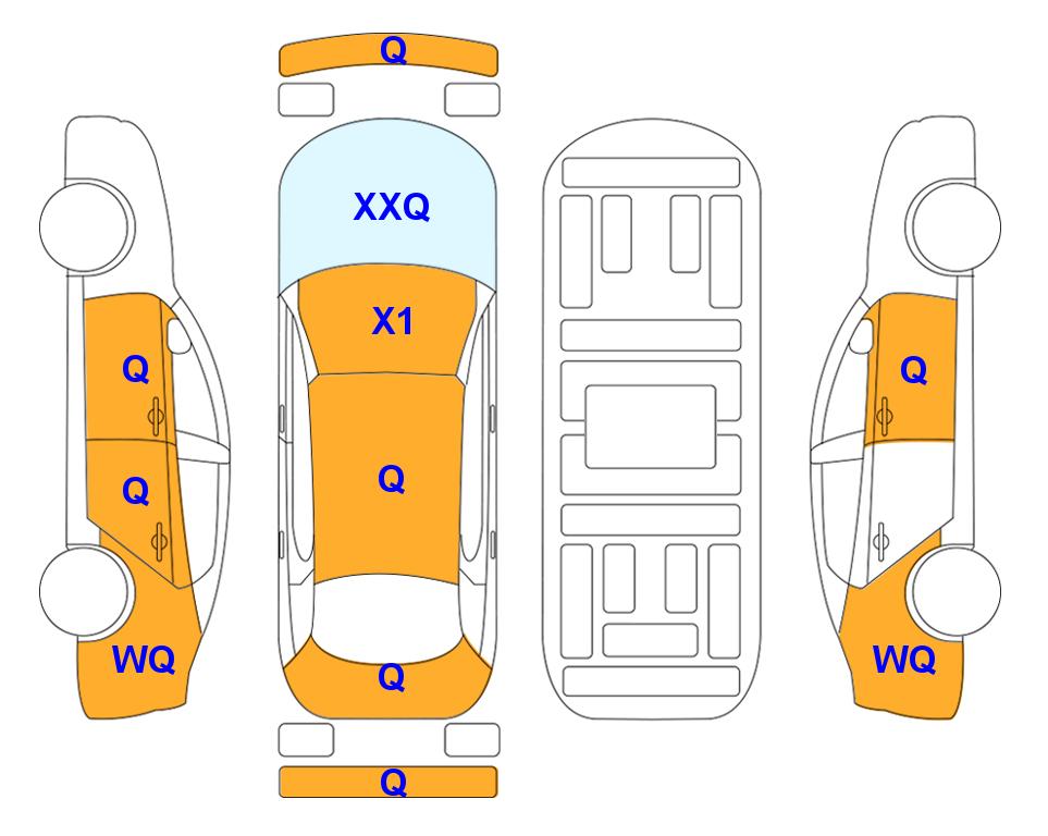 Схема состояния кузова Lotte для Hyundai IONIQ 5 (E) Long Range Prestige 4WD