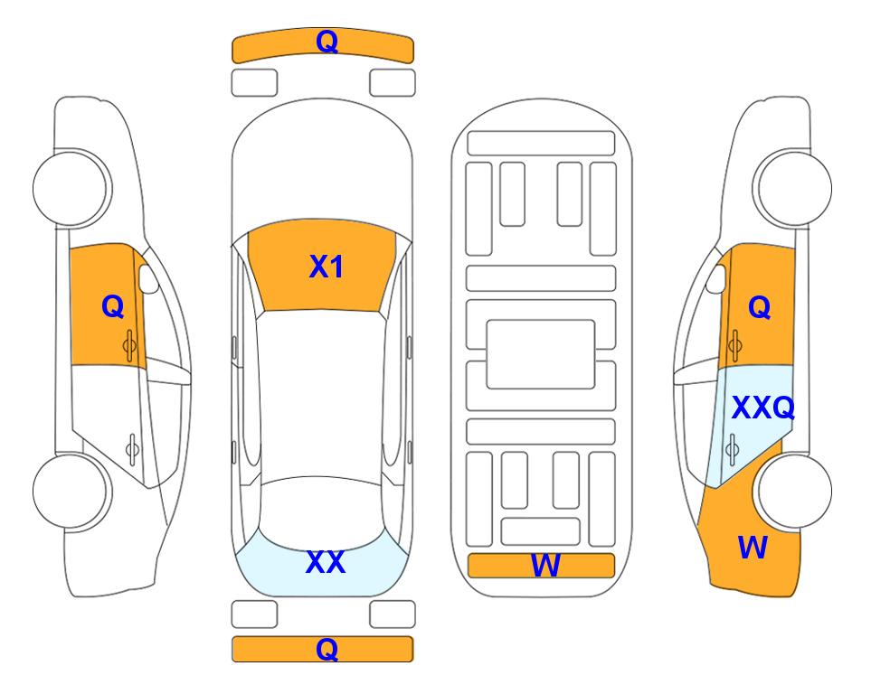 Схема состояния кузова Lotte для KIA SORENTO MQ4 (D) 2.2 Prestige 5-Seater