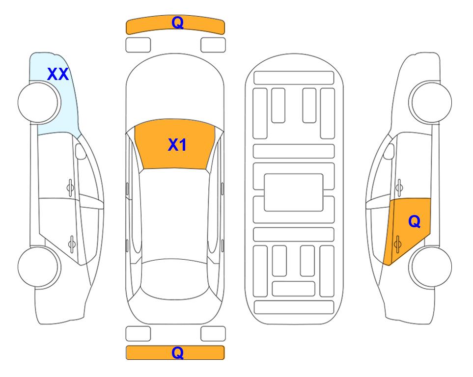 Схема состояния кузова Lotte для KIA K8 (G) 2.5 Signature