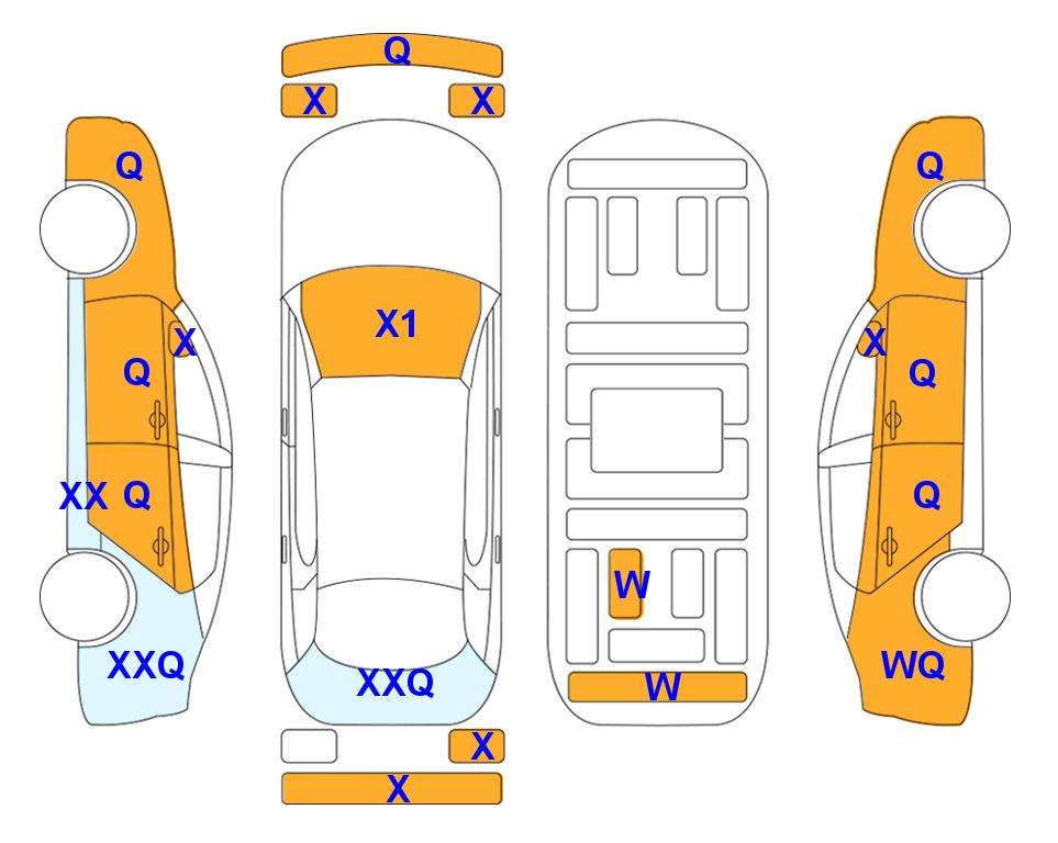 Схема состояния кузова Lotte для Hyundai THE NEW SANTAFE (D) 2.2 Prestige 5-Seater 4WD