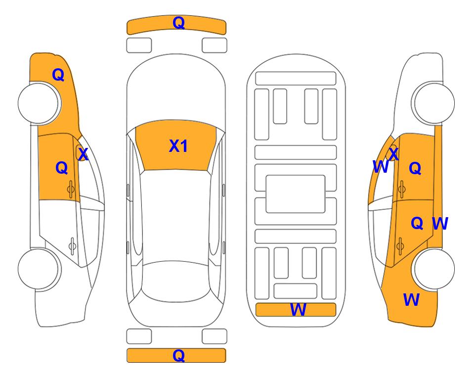 Схема состояния кузова Lotte для Hyundai AVANTE CN7 (G)1.6 Modern 2WD AT