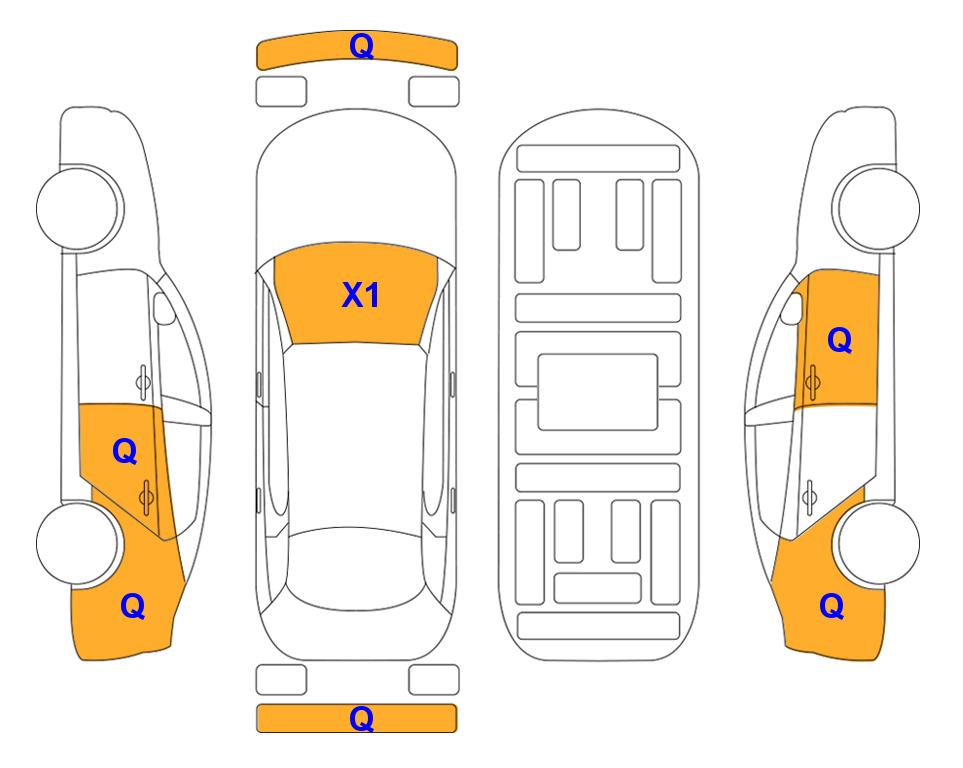 Схема состояния кузова Lotte для Hyundai CASPER (G)1.0T Corporate Only 2WD AT