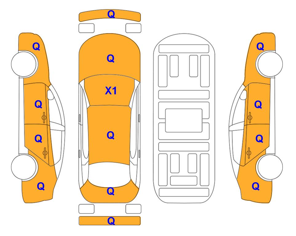 Схема состояния кузова Lotte для KIA K8 (G) 2.5 Noblesse
