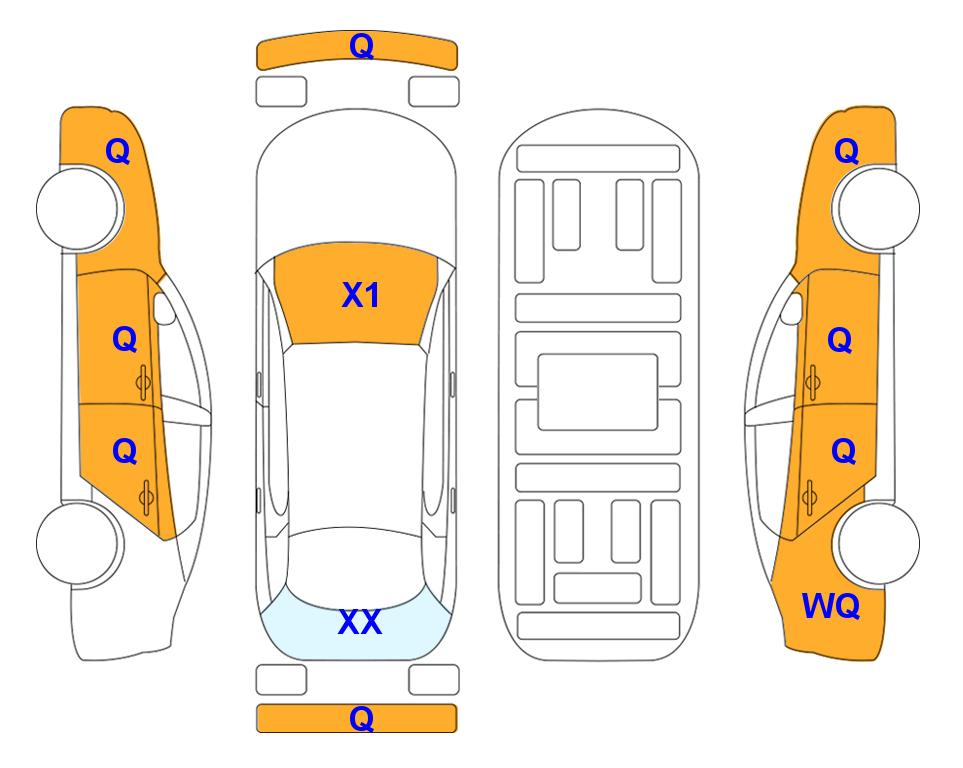 Схема состояния кузова Lotte для KIA SPORTAGE NQ5 (G) 1.6 Turbo Noblesse