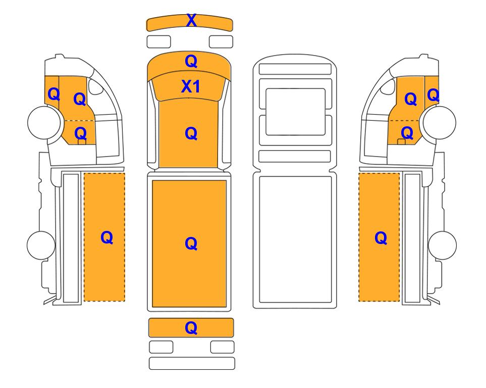 Схема состояния кузова Lotte для Hyundai PORTER Ⅱ (D) 2.5 특장 내장탑차 초장축 더블캡 스마트