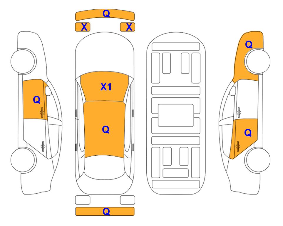 Схема состояния кузова Lotte для KIA CARNIVAL KA4 (G) 3.5 Hi-Limousine Signature 9-Seater