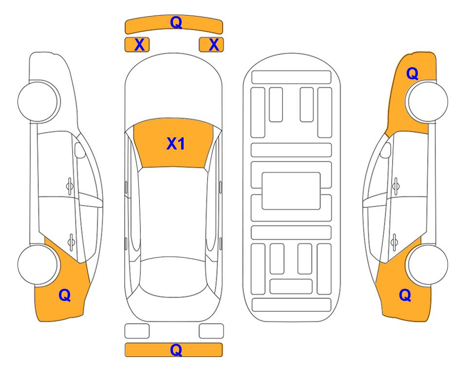Схема состояния кузова Lotte для KIA CARNIVAL KA4 (G) 3.5 Noblesse 11-Seater