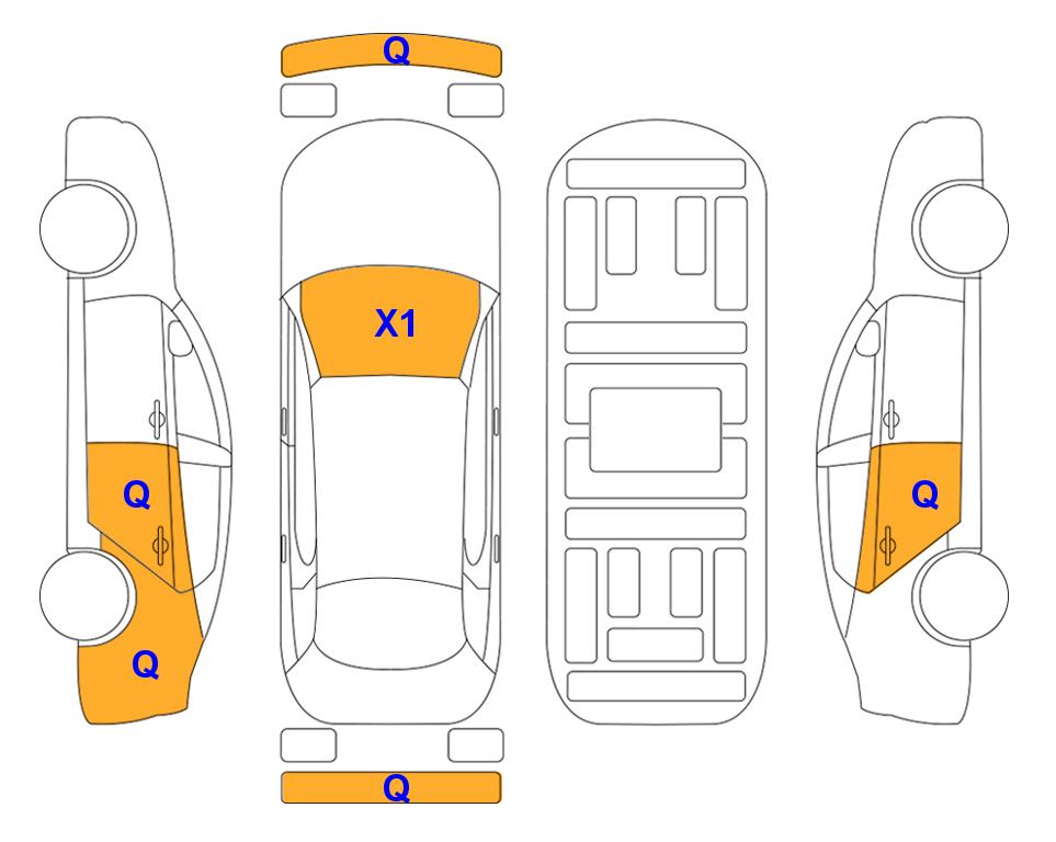 Схема состояния кузова Lotte для KIA CARNIVAL KA4 (D) 2.2 Prestige 9-Seater