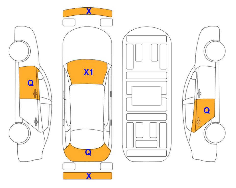 Схема состояния кузова Lotte для KGM / SsangYong VERY NEW TIVOLI (G) 1.5 V3