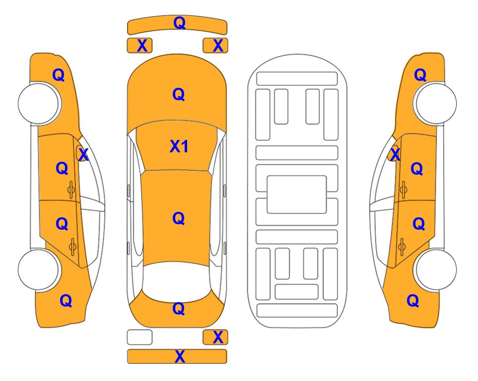 Схема состояния кузова Lotte для KIA THE BOLD SPORTAGE (D) 2.0 4WD Trendy