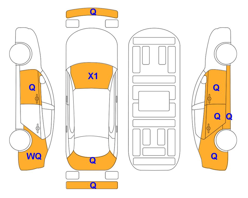 Схема состояния кузова Lotte для KIA THE NEW RAY (G) 1.0 Prestige