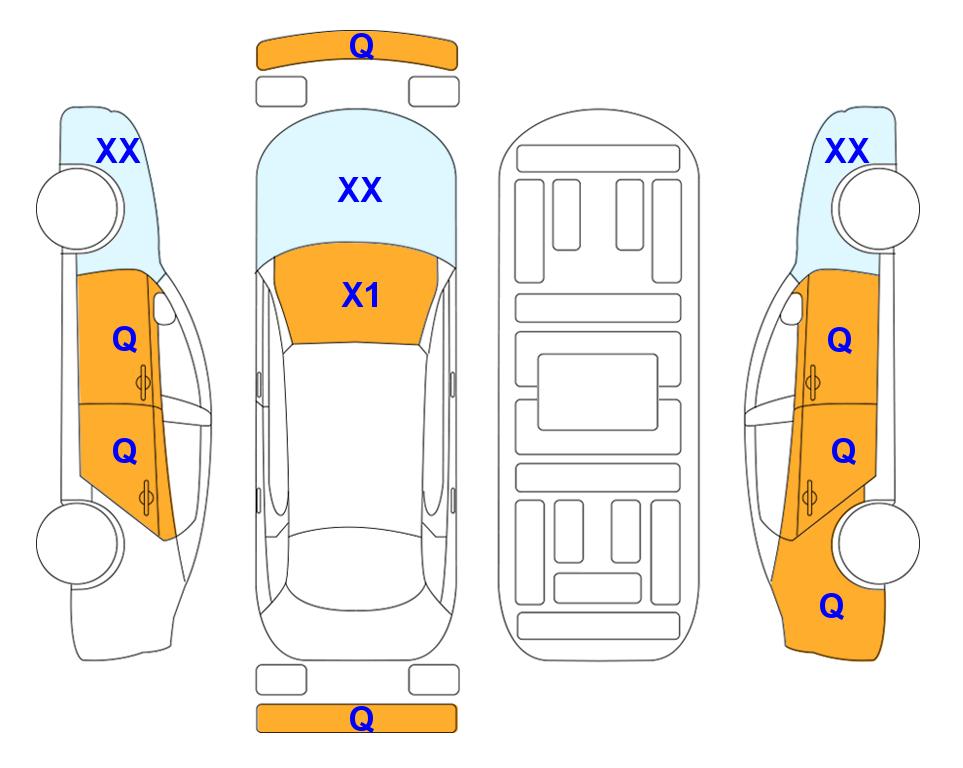 Схема состояния кузова Lotte для Hyundai THE ALL NEW TUCSON (G) 1.6 T Premium 2WD